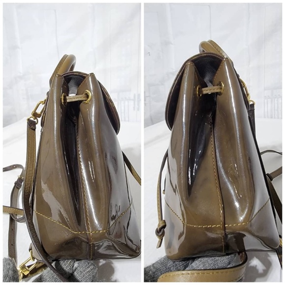 Authentic LOUIS VUITTON Monogram Coated Canvas And Vert Bronze Vernis Ho… - Picture 7 of 16